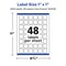 Avery Durable Waterproof Square Labels with Sure Feed, 1" x 1"